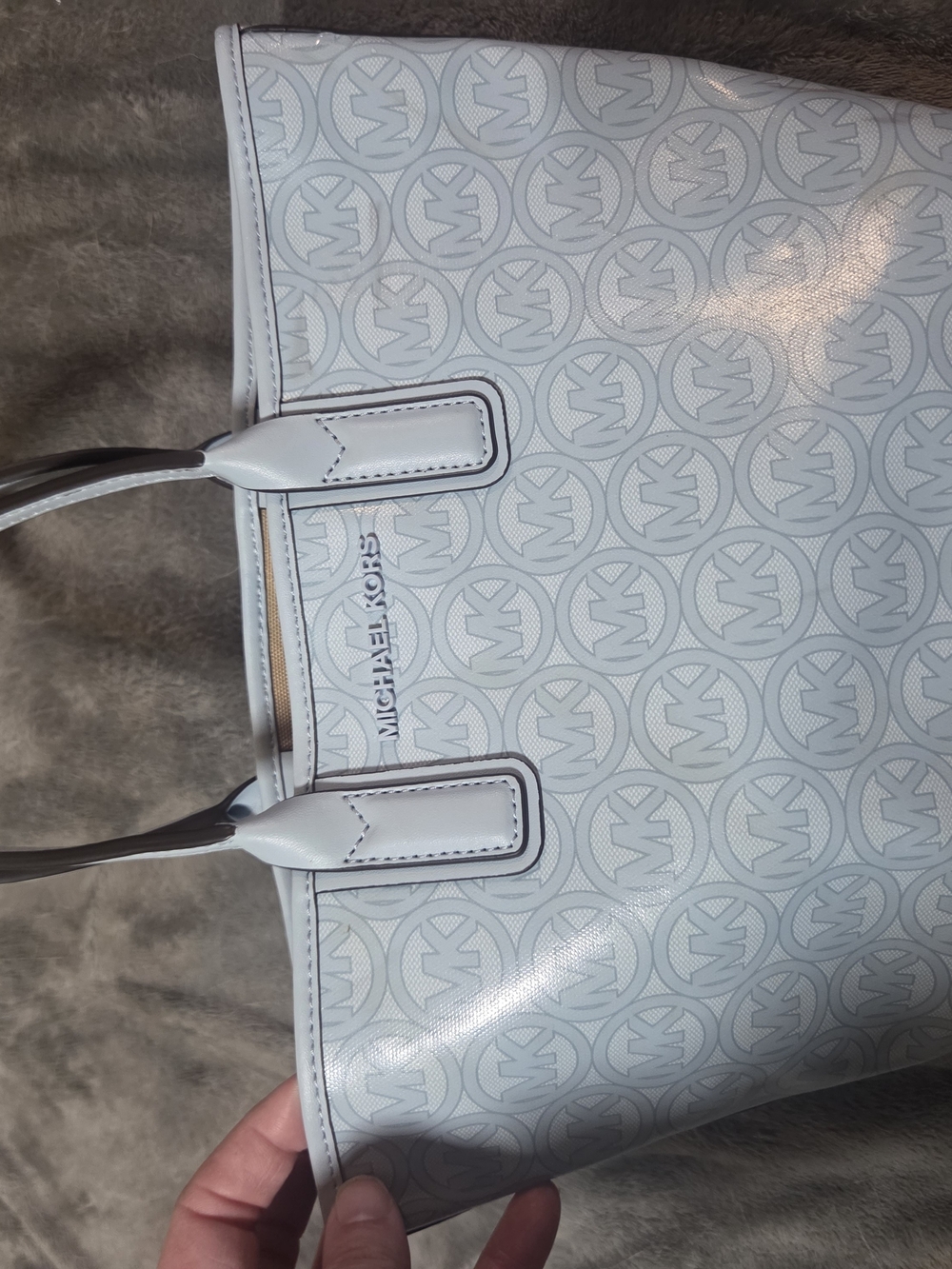 Michael Kors Women's White Logo Tote Bag